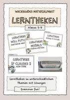 Vorschau - Stationenlernen - Wachsendes Materialpaket - Lerntheken zu Grammatik (inkl. Lösungen) - Deckblatt