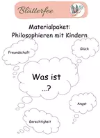 Vorschau - Stundenentwürfe - Materialpaket: Philosophieren mit Kindern - Deckblatt