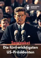 Vorschau - Unterrichtsreihen - Sparpaket: Die fünf wichtigsten US-Präsidenten – Unterrichtseinheit & Präsentation - Deckblatt