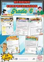 Vorschau - Arbeitsblätter - Materialpaket - Reading Comprehension Grade 6 - Deckblatt