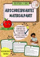 Vorschau - Stationenlernen - Materialpaket Abschreibkarteien (wächst an!) für Klasse 2 3 4 und DAZ DAF - Deckblatt