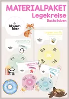 Vorschau - Stationenlernen - BUCHSTABEN LEGEKREISE: wachsendes Materialpaket - Deckblatt