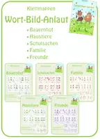 Vorschau - Fördermaterial/Inklusion - Klettmappen: Bild/Anlaut/Wort (1) - Deckblatt