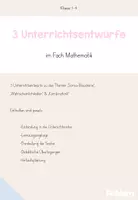 Vorschau - Stundenentwürfe - Materialpaket - Unterrichtsentwürfe für das Fach Mathematik - Deckblatt