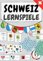 Vorschau - Mal- und Bastelvorlagen - Lernspiele zur Schweizer Geografie - Deckblatt