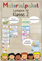 Vorschau - Arbeitsblätter - wachsendes Materialpaket Lernspiele Klasse 2 - Deckblatt