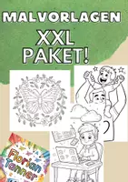 Vorschau - Stationenlernen - XXXL Malvorlagen Paket mit +600 Vorlagen (Vielseitig!) - Deckblatt