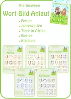 Vorschau - Fördermaterial/Inklusion - Klettmappen: Bild/Anlaut/Wort (2) - Deckblatt