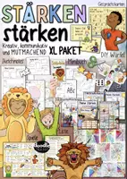 Vorschau - Arbeitsblätter - Meine Stärken 🦁 - XXL Mutmacher Materialpaket "Stärken stärken" gegen Mobbing - Deckblatt