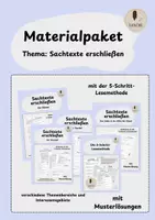 Vorschau - Arbeitsblätter - Materialpaket zum Thema Sachtexte erschließen (vollständige Unterrichtseinheit inkl. Lösungen) - Deckblatt