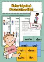 Vorschau - Arbeitsblätter - Materialpaket: Poessessivartikel (Tafelmaterial und Arbeitsblätter) - Deckblatt