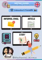 Aperçu - Préparation de séance / Séance complète - WRITING GUIDES: INFORMAL EMAIL, ARTICLE & STORY - Page de couverture