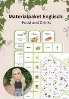 Vorschau - Spiele - Materialpaket Englisch: Food and Drinks - Deckblatt