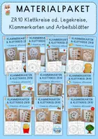Vorschau - Arbeitsblätter - Anfangsunterricht - ZR10 Lernthekenset - Klettkreise od. Legekreise, Klammerkarten & Klebekreise Materialpaket - Deckblatt