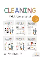 Vorschau - Mal- und Bastelvorlagen - CLEANING: XXL Materialpaket für den Englischunterricht (Putzen) - Deckblatt