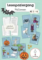 Vorschau - Arbeitsblätter - Lesespaziergang Halloween Grusel | Kl. 1 - 4 - Deckblatt