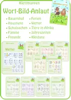 Vorschau - Fördermaterial/Inklusion - Klettmappen: Bild/Anlaut/Wort (1&2) - Deckblatt