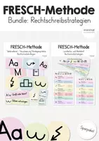 Vorschau - Poster - Bundle: FRESCH Rechtschreibstrategien Tafelbilder Lernfächer Merkblatt - Deckblatt
