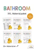 Vorschau - Stationenlernen - BATHROOM: XXL Materialpaket für den Englischunterricht (Badezimmer) - Deckblatt