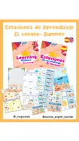 Vista previa - Unidades / Secuencias / Situaciones de Aprendizaje - Estaciones de aprendizaje: el verano / Summer learning stations - Portada