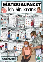 Vorschau - Arbeitsblätter - Materialpaket "Ich bin krank und muss zum Arzt" DaZ / DaF / Deutsch - Deckblatt