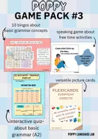 Vorschau - Spiele - Poppy Game Pack #3 – Fun ESL Beginner Games - Deckblatt