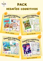 Vista previa - Hojas de trabajo - Pack Desafíos cognitivos - Portada