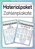 Vorschau - Poster - Materialpaket - Zahlenplakate bis 20 - Deckblatt