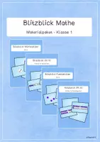 Vorschau - Präsentationen/Tafelbilder - Wachsendes Materialpaket Blitzblick Mathe Klasse 1 - Deckblatt
