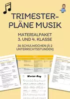 Vorschau - Lehrpläne/Lehrermaterial - Trimesterpläne Musikunterricht – Klasse 3 & 4 (Bayern) - Deckblatt