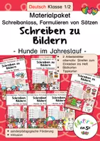 Vorschau - Unterrichtsreihen - Paket: Schreiben zu Bildern - Hunde im Jahreslauf - Deckblatt