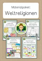 Vorschau - Arbeitsblätter - Materialpaket: Weltreligionen (Religion Grundschule) - Deckblatt