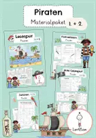 Vorschau - Arbeitsblätter - Piraten: Lesen, Lesespur, Zuhören | Materialpaket Kl. 1 + 2 - Deckblatt