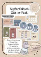 Vorschau - Mal- und Bastelvorlagen - Materialpaket - Nilpferdklasse - Deckblatt