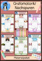 Vorschau - Arbeitsblätter - Grafomotorik Gesamtpaket ✏️🧠 | Nachspurhefte zum Ausdrucken für Vorschule & 1. Klasse | Feinmotorik + Schwungübungen für Kinder - Deckblatt