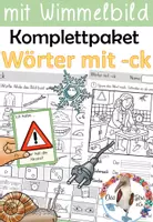 Vorschau - Unterrichtsreihen - Komplettpaket - Wörter mit - ck / Laut -ck - mit Wimmelbild, Lernwerkstatt & Lesespiel - Deckblatt