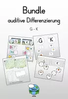 Vorschau - Arbeitsblätter - Bundle - auditive Differenzierung G - K - Deckblatt