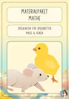 Vorschau - Spiele - Materialpaket Mathe - Spielkarten für Spielbretter Küken & Maus - Deckblatt