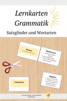 Vorschau - Merkblätter - Materialpaket Grammatik Lernkarten für Fachbegriffe - Deckblatt
