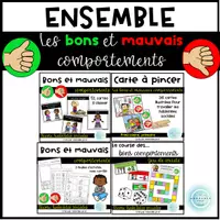 Aperçu - Feuilles d'exercices - ENSEMBLE- les bons et mauvais comportements - Page de couverture