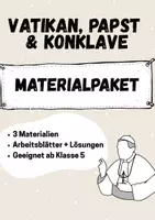 Vorschau - Arbeitsblätter - Materialpaket: Konklave, Papst und Vatikanstadt! - Deckblatt
