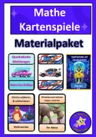 Vorschau - Spiele - Mathe Kartenspiele - weiterführende Schule - Materialpaket - Deckblatt