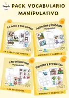 Vista previa - Tarjetas / Manipulativos - Pack Manipulativos de vocabulario - Portada