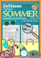 Vorschau - Arbeitsblätter - Doppelpack: Tempolesen/Minutenlesen „Sommer“ für Klasse 2 bis 4 - Deckblatt