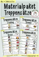 Vorschau - Arbeitsblätter - Materialpaket - Treppensätze "Jahreszeiten" I Kl. 1 - Deckblatt