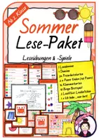Vorschau - Arbeitsblätter - Lese-Paket SOMMER | Leseübungen - Deckblatt