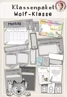 Vorschau - Mal- und Bastelvorlagen - Wolfklasse Materialpaket | Klassentier Wolf & Classroom Management - Deckblatt