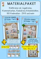 Vorschau - Arbeitsblätter - Lerntheke Zahlenraum 10, Zählen im Zahlenraum 10 – Materialpaket - Deckblatt