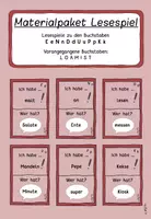 Vorschau - Spiele - Materialpaket Lesespiele E e, N n, D d, U u, P p, K k - Deckblatt