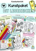 Vorschau - Stundenentwürfe - Paket Lesezeichen basteln, Eck-Lesezeichen DIY Geschenke basteln - Deckblatt
